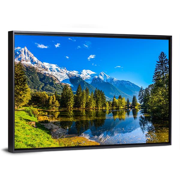 Chamonix City Park Canvas Wall Art-3 Horizontal-Gallery Wrap-25" x 16"-Tiaracle