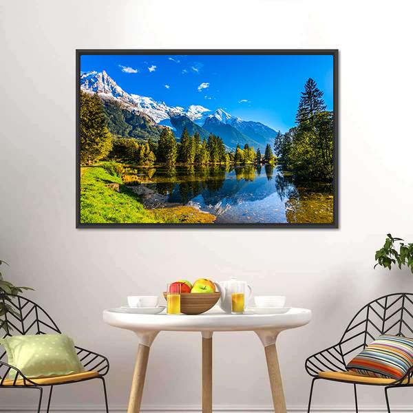 Chamonix City Park Canvas Wall Art-3 Horizontal-Gallery Wrap-25" x 16"-Tiaracle
