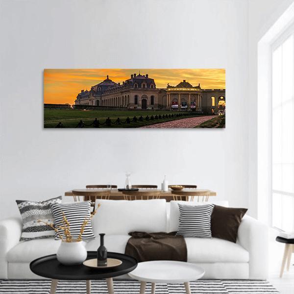 Chantilly Castle Panoramic Canvas Wall Art-1 Piece-36" x 12"-Tiaracle
