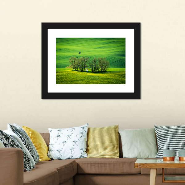 Chapel Of St Barbara At Spring Canvas Wall Art-3 Horizontal-Gallery Wrap-25" x 16"-Tiaracle