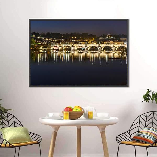 Charles Bridge Canvas Wall Art-3 Horizontal-Gallery Wrap-25" x 16"-Tiaracle