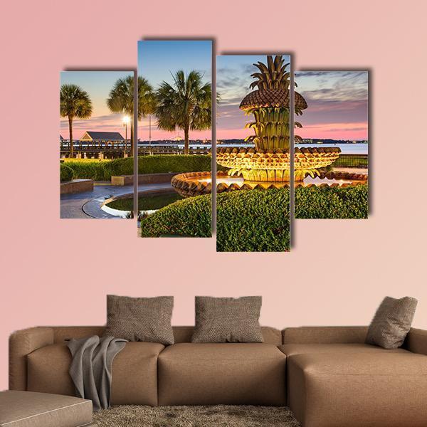 Joe Riley Waterfront Park Canvas Wall Art-4 Pop-Gallery Wrap-50" x 32"-Tiaracle