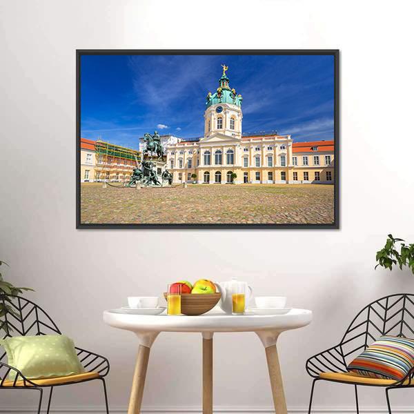 Charlottenburg Palace Berlin Canvas Wall Art-1 Piece-Floating Frame-24" x 16"-Tiaracle