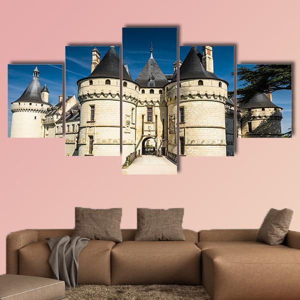 Chateau De Chaumont Canvas Wall Art-5 Star-Gallery Wrap-62" x 32"-Tiaracle