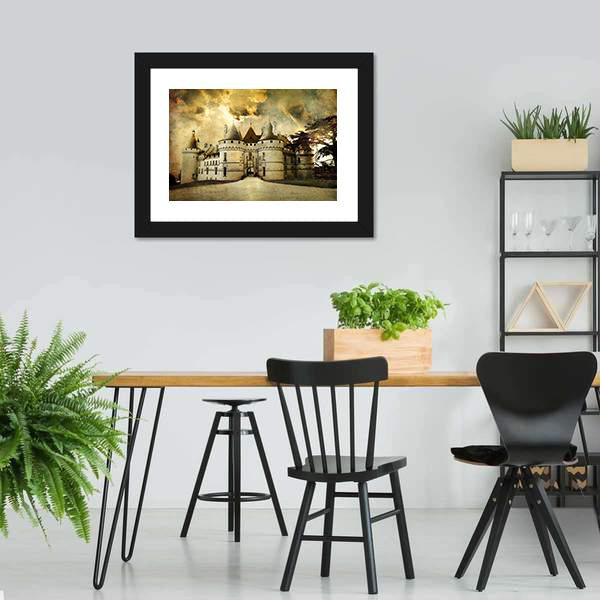 Chaumont Castle Canvas Wall Art-3 Horizontal-Gallery Wrap-25" x 16"-Tiaracle