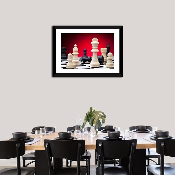 Chess Pieces Canvas Wall Art-5 Horizontal-Gallery Wrap-22" x 12"-Tiaracle