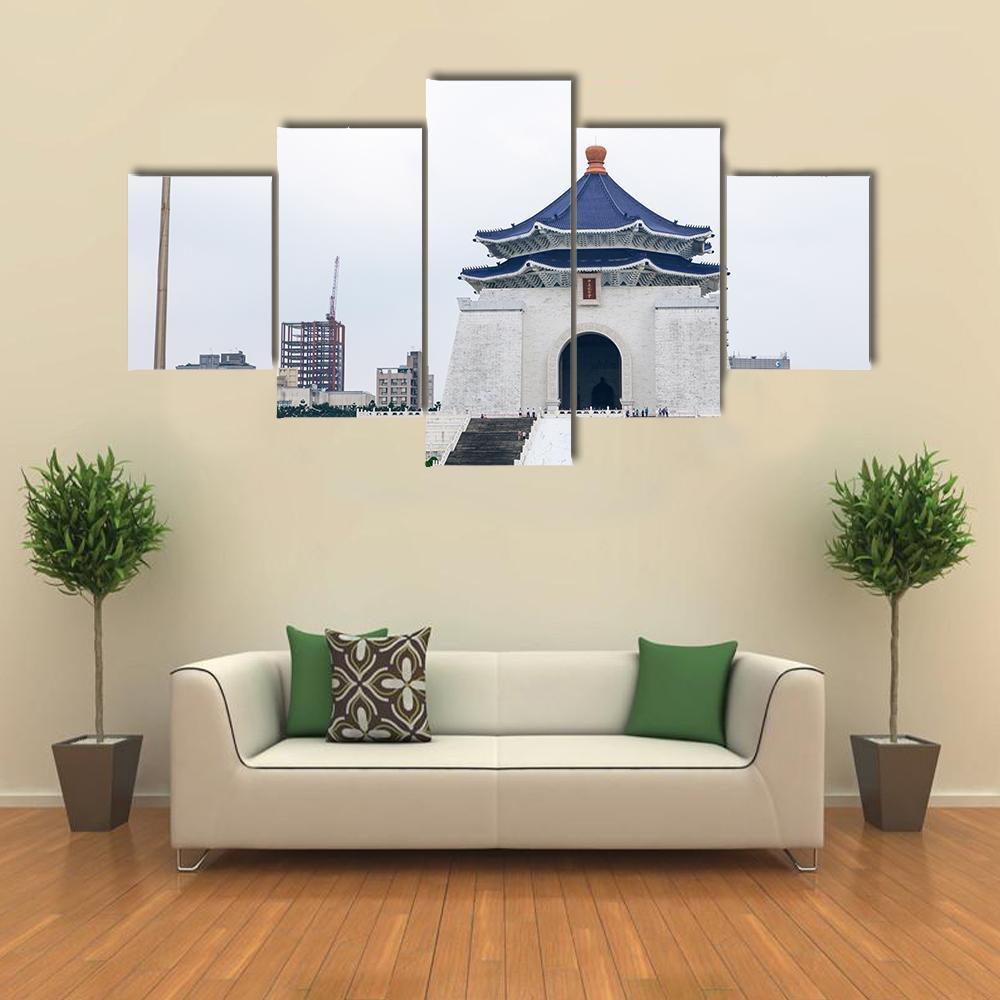 Chiang Kai Shek Memorial Hall Canvas Wall Art-5 Star-Gallery Wrap-62" x 32"-Tiaracle