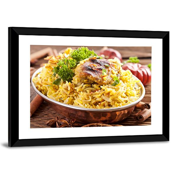 Chicken Biryani Canvas Wall Art-3 Horizontal-Gallery Wrap-25" x 16"-Tiaracle