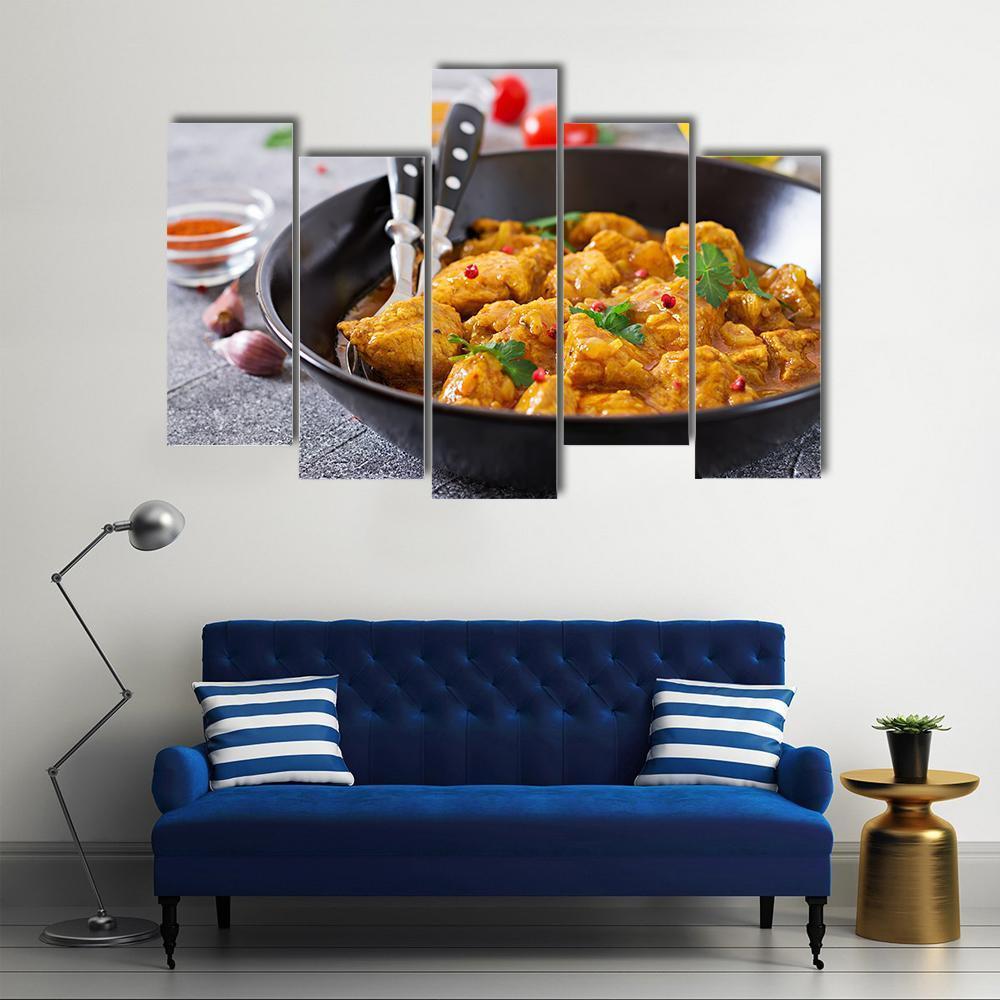 Chicken Curry Canvas Wall Art-5 Pop-Gallery Wrap-47" x 32"-Tiaracle