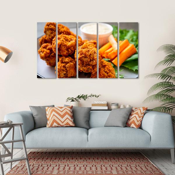 Chicken Wings Canvas Wall Art-5 Horizontal-Gallery Wrap-22" x 12"-Tiaracle