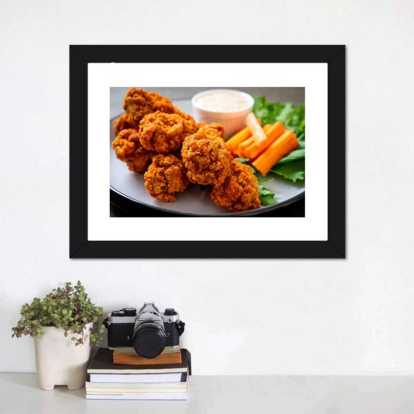 Chicken Wings Canvas Wall Art-1 Piece-Framed Print-20" x 16"-Tiaracle