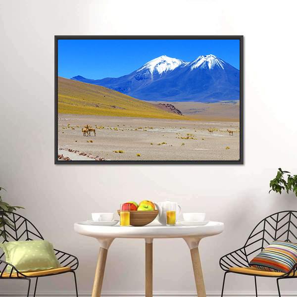 Chilean Landscape Canvas Wall Art-1 Piece-Floating Frame-24" x 16"-Tiaracle