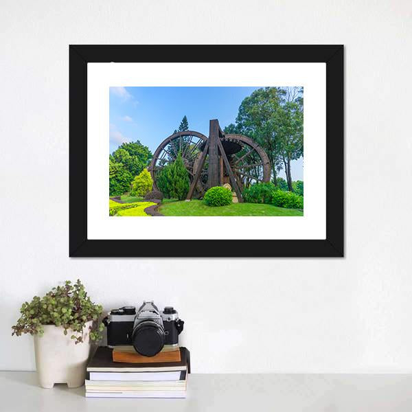 China Folk Culture Village Canvas Wall Art-5 Horizontal-Gallery Wrap-22" x 12"-Tiaracle