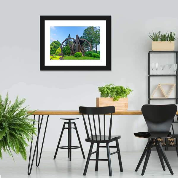 China Folk Culture Village Canvas Wall Art-5 Horizontal-Gallery Wrap-22" x 12"-Tiaracle