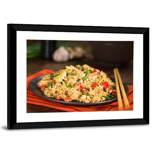 Chinese Fried Rice Canvas Wall Art-5 Horizontal-Gallery Wrap-22" x 12"-Tiaracle