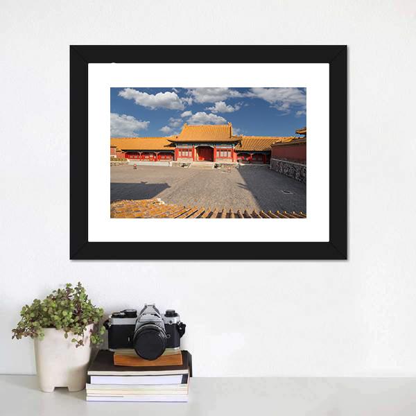 Chinese Imperial Palace Vertical Canvas Wall Art-3 Vertical-Gallery Wrap-12" x 25"-Tiaracle