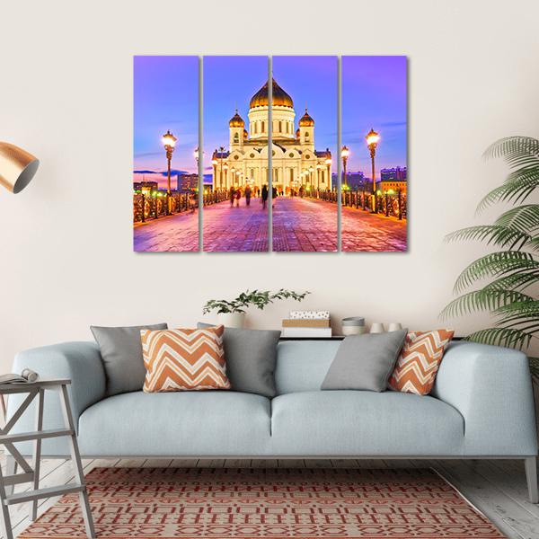 Christ Church Moscow Canvas Wall Art-4 Horizontal-Gallery Wrap-34" x 24"-Tiaracle