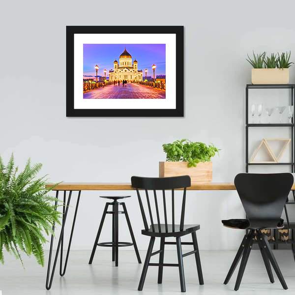 Christ Church Moscow Vertical Canvas Wall Art-3 Vertical-Gallery Wrap-12" x 25"-Tiaracle