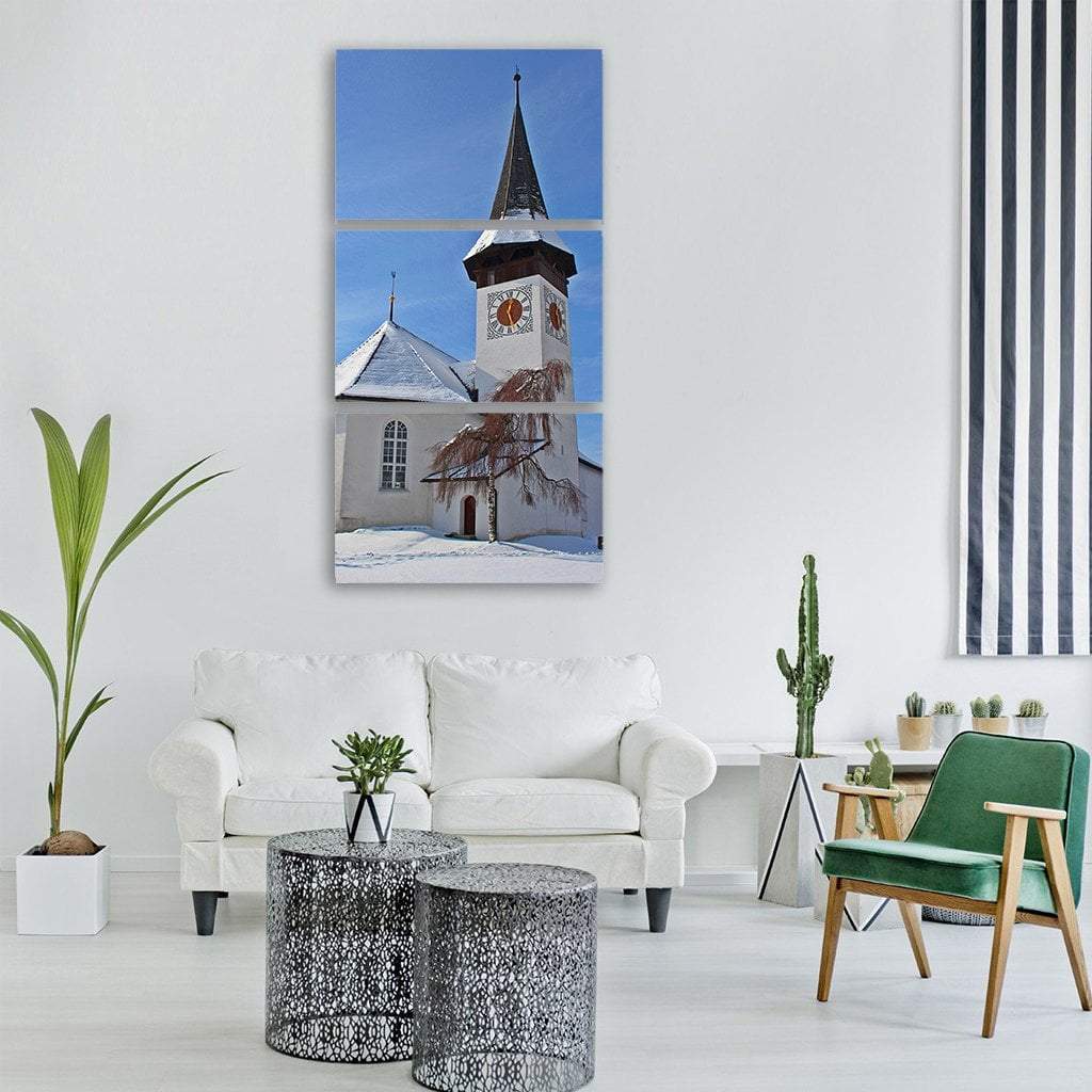 Christians Church Vertical Canvas Wall Art-3 Vertical-Gallery Wrap-12" x 25"-Tiaracle