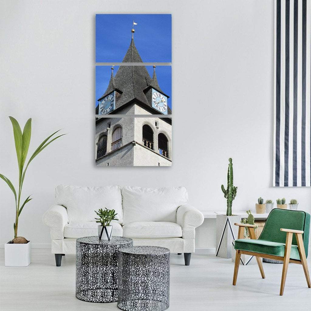 Church In Kitzbuhel Vertical Canvas Wall Art-3 Vertical-Gallery Wrap-12" x 25"-Tiaracle