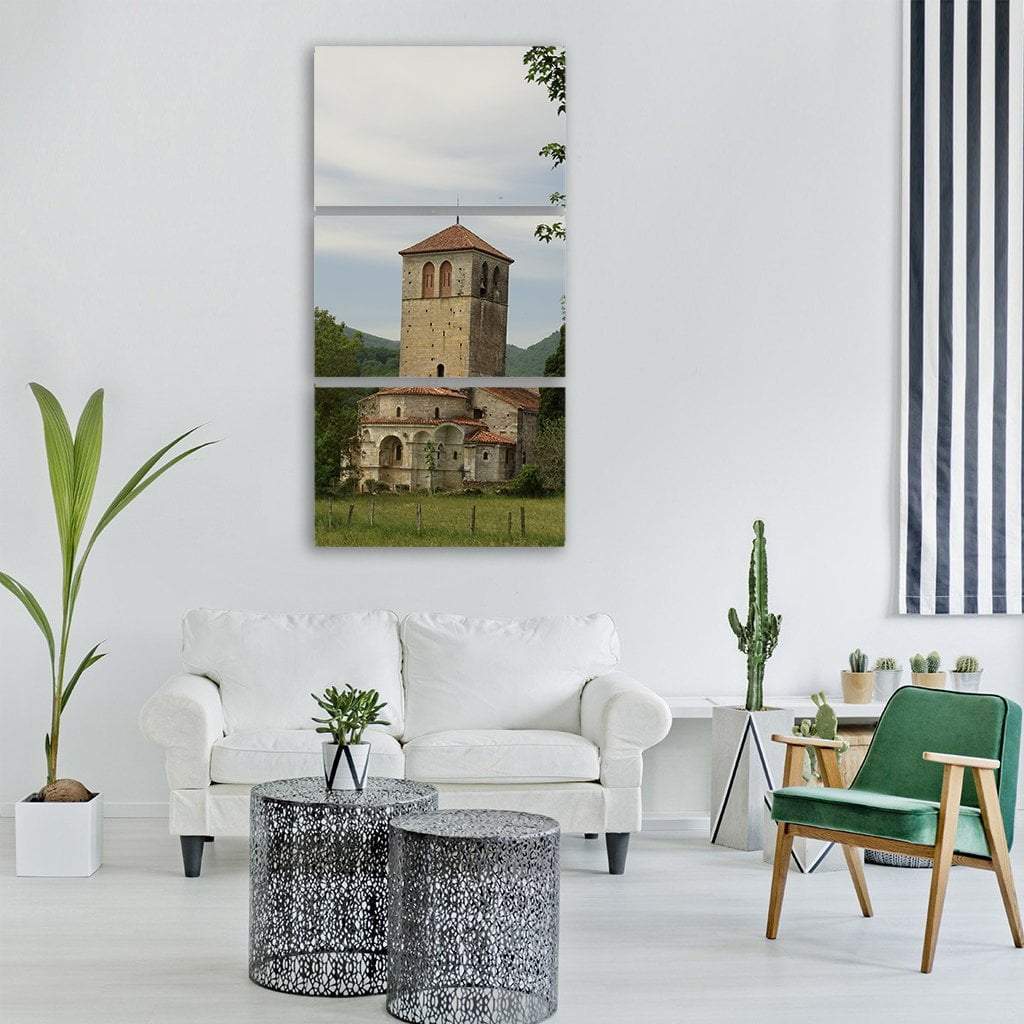 Church Of Basilica Vertical Canvas Wall Art-3 Vertical-Gallery Wrap-12" x 25"-Tiaracle