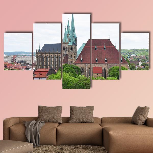 Church Of Saint Severus Canvas Wall Art-5 Star-Gallery Wrap-62" x 32"-Tiaracle