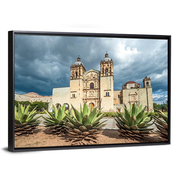Church Of Santo Domingo Canvas Wall Art-3 Horizontal-Gallery Wrap-25" x 16"-Tiaracle