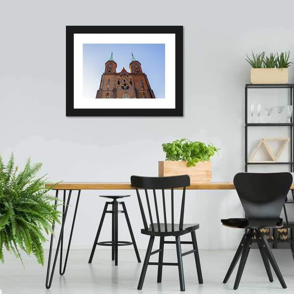 Church Of Virgin Mary Poland Canvas Wall Art-3 Horizontal-Gallery Wrap-25" x 16"-Tiaracle