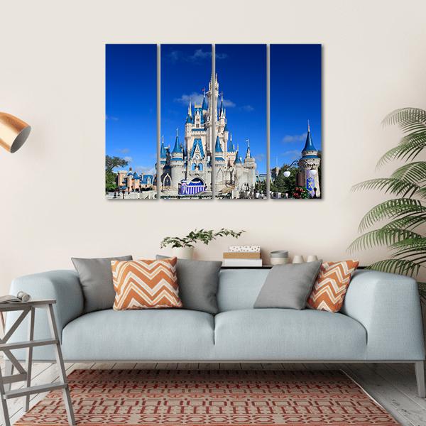 Cinderella Castle US Canvas Wall Art-4 Horizontal-Gallery Wrap-34" x 24"-Tiaracle