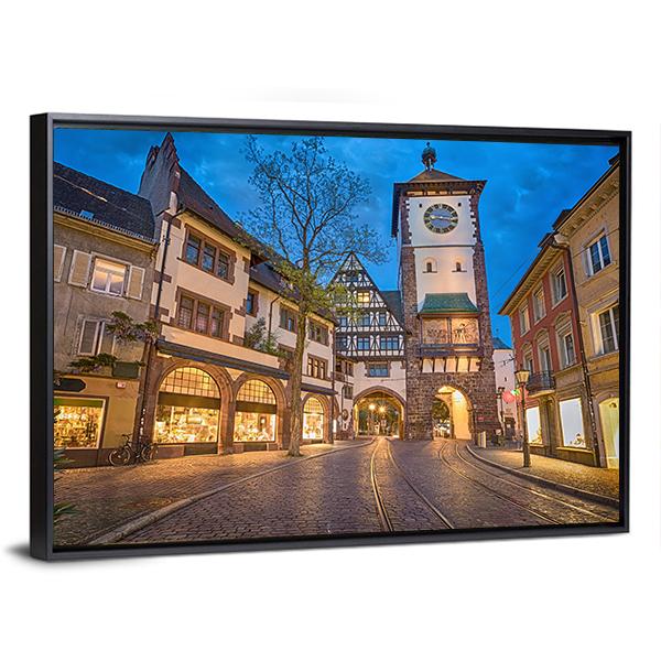 City Gate At Dusk Germany Canvas Wall Art-3 Horizontal-Gallery Wrap-25" x 16"-Tiaracle