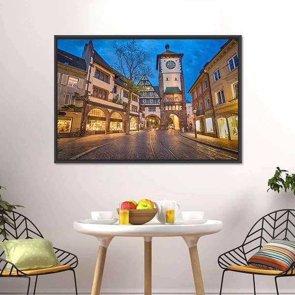 City Gate At Dusk Germany Canvas Wall Art-3 Horizontal-Gallery Wrap-25" x 16"-Tiaracle