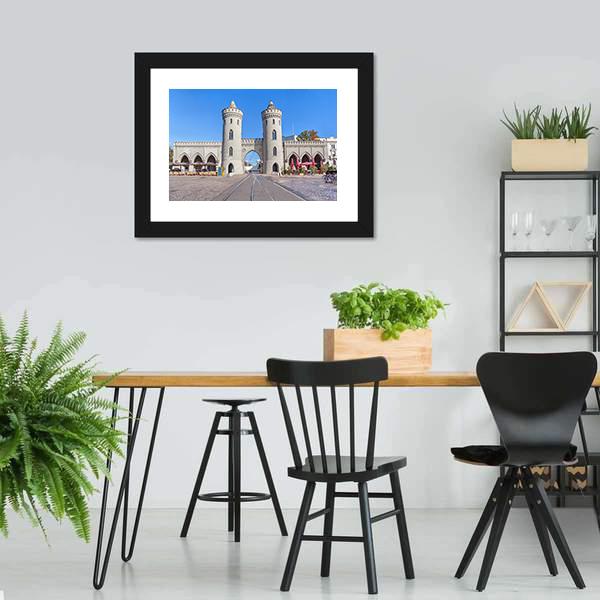 City Gate In Potsdam Canvas Wall Art-3 Horizontal-Gallery Wrap-25" x 16"-Tiaracle