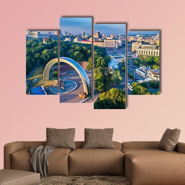 Friendship Of Nations Arch Canvas Wall Art-4 Pop-Gallery Wrap-50" x 32"-Tiaracle