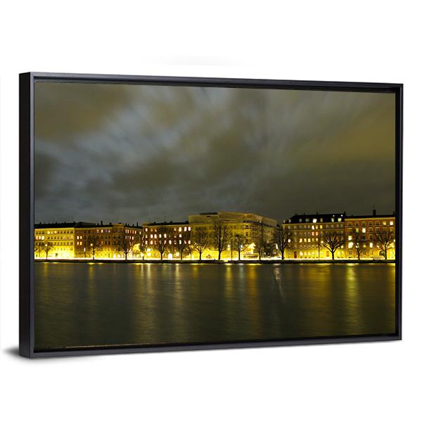 City Of Copenhagen Canvas Wall Art-3 Horizontal-Gallery Wrap-25" x 16"-Tiaracle