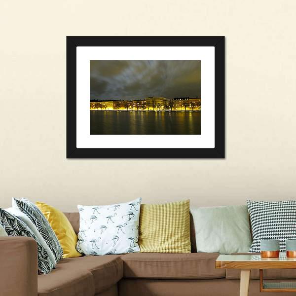 City Of Copenhagen Canvas Wall Art-1 Piece-Framed Print-20" x 16"-Tiaracle
