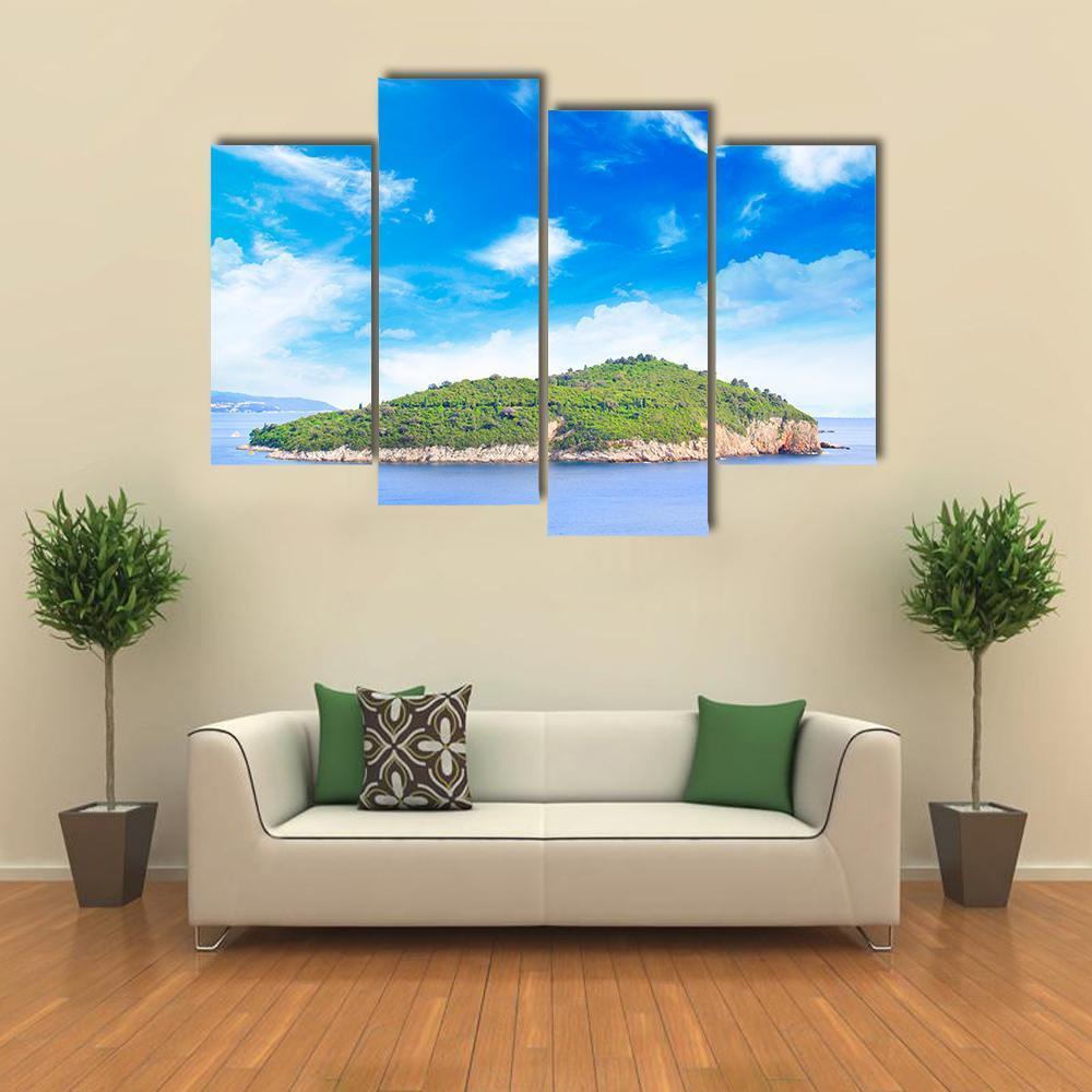 City Of Dubrovnik Canvas Wall Art-4 Pop-Gallery Wrap-50" x 32"-Tiaracle