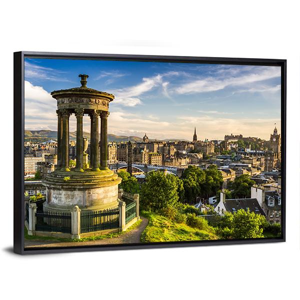 City Of Edinburgh Canvas Wall Art-3 Horizontal-Gallery Wrap-25" x 16"-Tiaracle