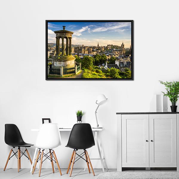 City Of Edinburgh Canvas Wall Art-3 Horizontal-Gallery Wrap-25" x 16"-Tiaracle