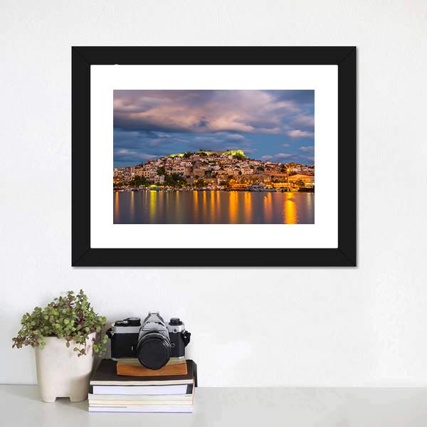 City Of Kavala Panoramic Canvas Wall Art-1 Piece-36" x 12"-Tiaracle
