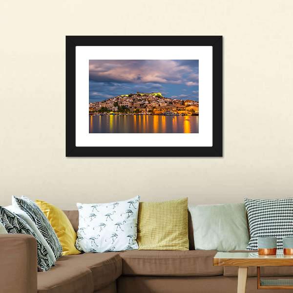 City Of Kavala Panoramic Canvas Wall Art-1 Piece-36" x 12"-Tiaracle