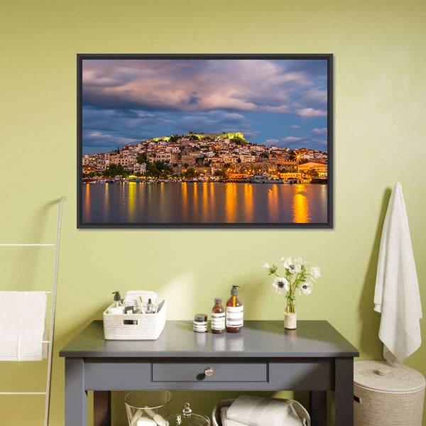 City Of Kavala Panoramic Canvas Wall Art-1 Piece-36" x 12"-Tiaracle