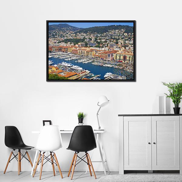 City of Nice France Canvas Wall Art-3 Horizontal-Gallery Wrap-25" x 16"-Tiaracle