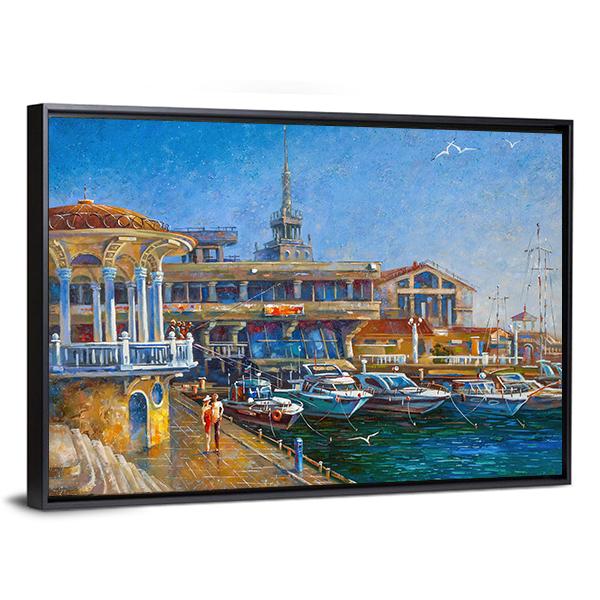 City Of Sochi Russia Canvas Wall Art-3 Horizontal-Gallery Wrap-25" x 16"-Tiaracle