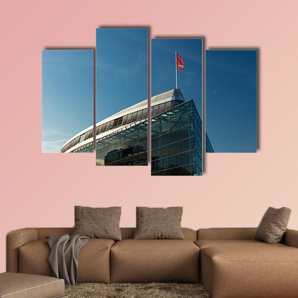 City View In Berlin Canvas Wall Art-4 Pop-Gallery Wrap-50" x 32"-Tiaracle