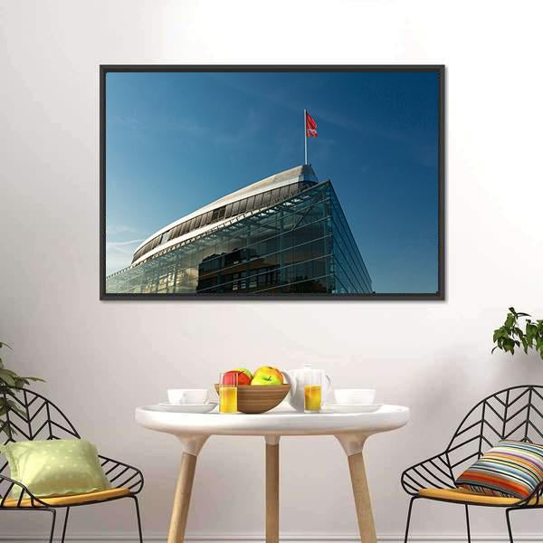 City View In Berlin Canvas Wall Art-1 Piece-Floating Frame-24" x 16"-Tiaracle