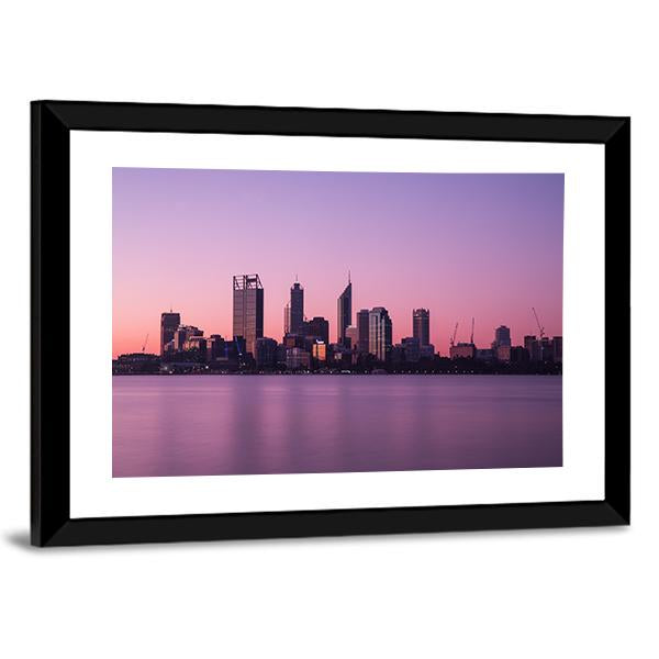 Cityscape In Perth Canvas Wall Art-3 Horizontal-Gallery Wrap-25" x 16"-Tiaracle