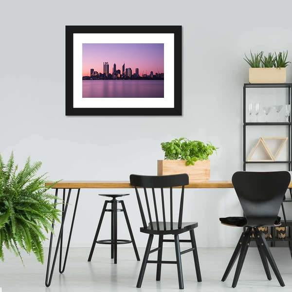 Cityscape In Perth Canvas Wall Art-3 Horizontal-Gallery Wrap-25" x 16"-Tiaracle