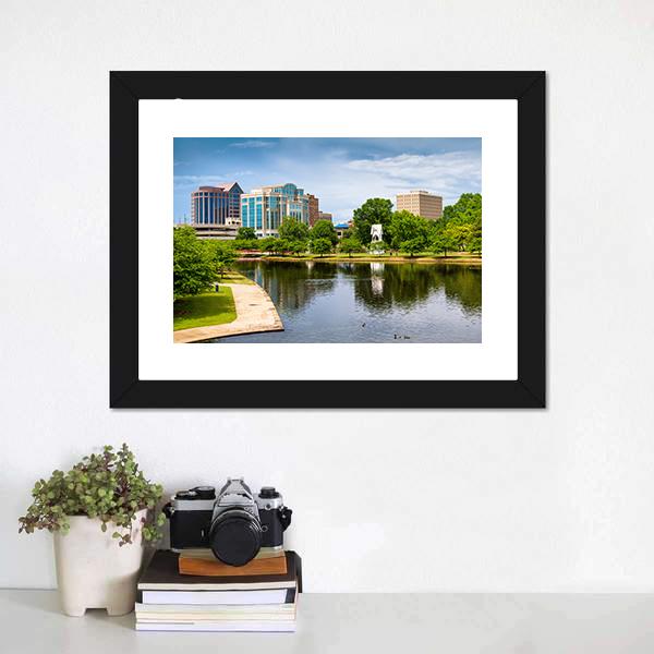 Cityscape Of Huntsville Panoramic Canvas Wall Art-1 Piece-36" x 12"-Tiaracle