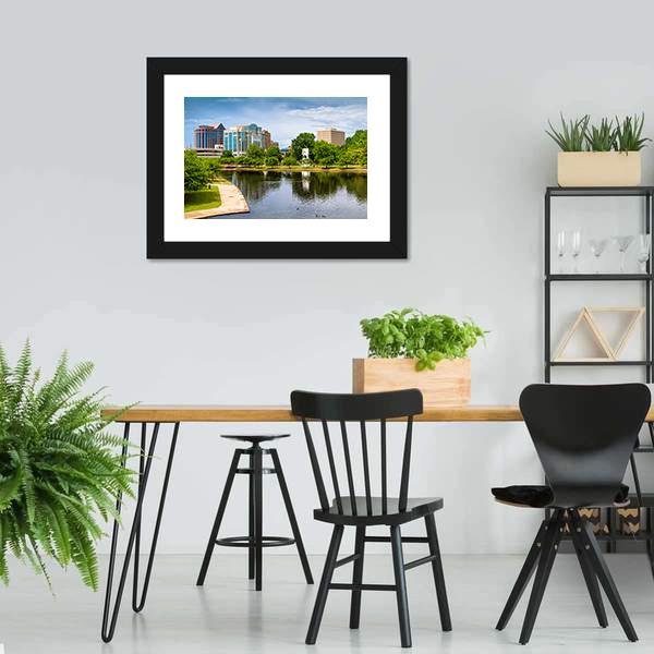Cityscape Of Huntsville Panoramic Canvas Wall Art-1 Piece-36" x 12"-Tiaracle