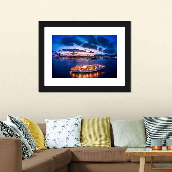 Cityscape Of Kowloon Canvas Wall Art-1 Piece-Framed Print-20" x 16"-Tiaracle